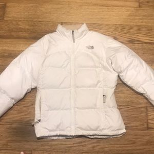 North Face White Puffy Jacket